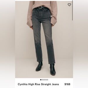 NWT! Reformation Jeans- Cynthia High Rise Straight Jeans